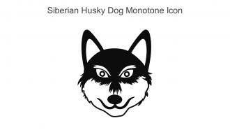 Siberian Husky Dog Monotone Icon In Powerpoint Pptx Png And Editable Eps Format
