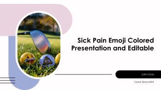 Sick Pain Emoji Colored Presentation And Editable PPT Guidelines AT