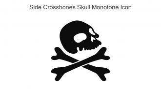 Side Crossbones Skull Monotone Icon In Powerpoint Pptx Png And Editable Eps Format