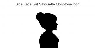 Side Face Girl Silhouette Monotone Icon In Powerpoint Pptx Png And Editable Eps Format