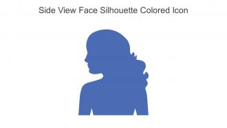 Side View Face Silhouette Colored Icon In Powerpoint Pptx Png And Editable Eps Format