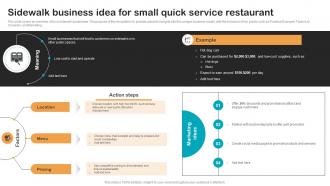 Sidewalk Business Idea For Small Quick Service Restaurant