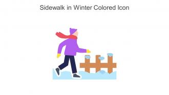 Sidewalk In Winter Colored Icon In Powerpoint Pptx Png And Editable Eps Format
