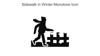 Sidewalk In Winter Monotone Icon In Powerpoint Pptx Png And Editable Eps Format