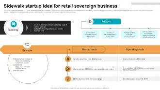 Sidewalk Startup Idea For Retail Sovereign Business