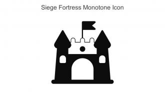 Siege Fortress Monotone Icon In Powerpoint Pptx Png And Editable Eps Format