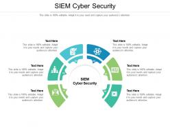 Siem cyber security ppt powerpoint presentation summary file formats cpb