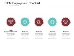Siem deployment checklist ppt powerpoint presentation outline files cpb