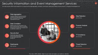 Siem For Security Analysis Security Information And Event Management Services