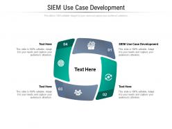 Siem use case development ppt powerpoint presentation summary good cpb