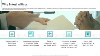 Siemens Investor Funding Elevator Pitch Deck Why Invest With Us