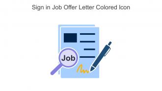 Sign In Job Offer Letter Colored Icon In Powerpoint Pptx Png And Editable Eps Format