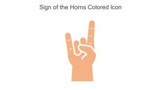 Sign Of The Horns Colored Icon In Powerpoint Pptx Png And Editable Eps Format