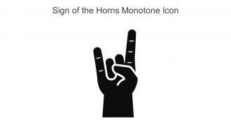 Sign Of The Horns Monotone Icon In Powerpoint Pptx Png And Editable Eps Format