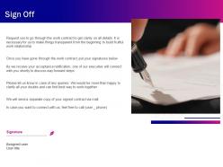 Sign off business a855 ppt powerpoint presentation file graphics pictures