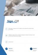 Sign Off Content Marketing Strategy Proposal One Pager Sample Example Document