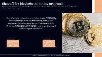 Sign Off For Blockchain Mining Proposal Ppt Icon Designs Download