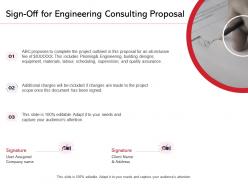 Sign Off For Engineering Consulting Proposal Ppt Powerpoint Presentation Professional Styles