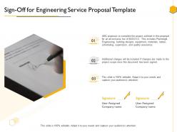 Sign Off For Engineering Service Proposal Template Ppt Powerpoint Presentation Images