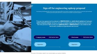 Sign Off For Engineering Upkeep Proposal Ppt Powerpoint Pictures