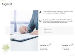 Sign off management l1071 ppt powerpoint presentation gallery