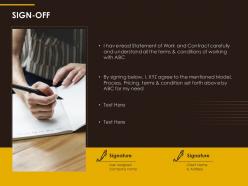 Sign off management ppt powerpoint presentation gallery professional