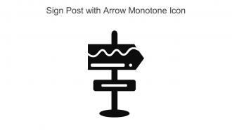 Sign Post With Arrow Monotone Icon In Powerpoint Pptx Png And Editable Eps Format
