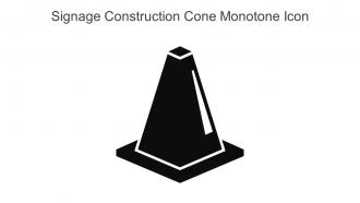 Signage Construction Cone Monotone Icon In Powerpoint Pptx Png And Editable Eps Format