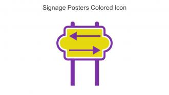 Signage Posters Colored Icon In Powerpoint Pptx Png And Editable Eps Format