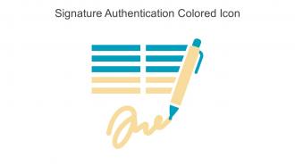 Signature Authentication Colored Icon In Powerpoint Pptx Png And Editable Eps Format