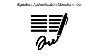 Signature Authentication Monotone Icon In Powerpoint Pptx Png And Editable Eps Format