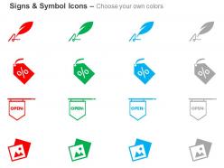 Signature discount open tag image viewer ppt icons graphics