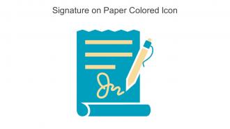 Signature On Paper Colored Icon In Powerpoint Pptx Png And Editable Eps Format