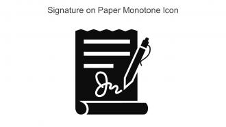 Signature On Paper Monotone Icon In Powerpoint Pptx Png And Editable Eps Format