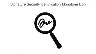 Signature Security Identification Monotone Icon In Powerpoint Pptx Png And Editable Eps Format