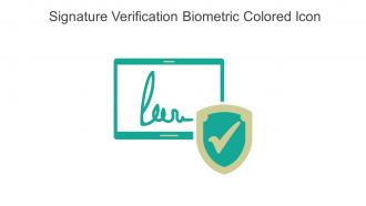 Signature Verification Biometric Colored Icon In Powerpoint Pptx Png And Editable Eps Format