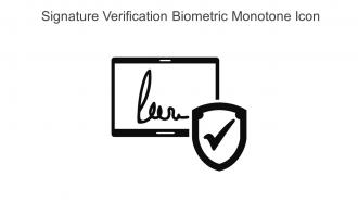 Signature Verification Biometric Monotone Icon In Powerpoint Pptx Png And Editable Eps Format