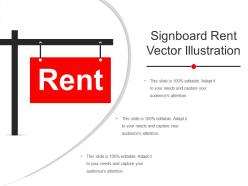 Signboard rent vector illustration