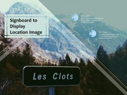 Signboard to display location image