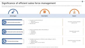 Significance Of Efficient Sales Force Management