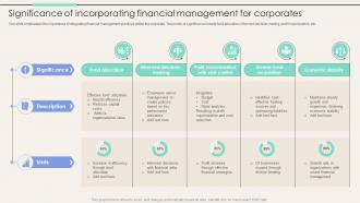 Significance Of Incorporating Financial Management Corporate Finance Mastery Maximizing FIN SS