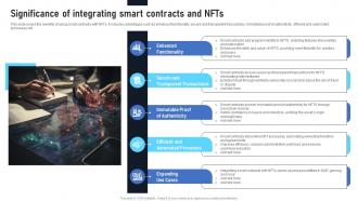 Significance Of Integrating Smart Contracts And NFTS Exploring The Disruptive Potential BCT SS