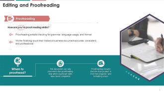Significance Of Proofreading In Business Writing Training Ppt