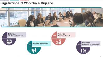 Significance Of Workplace Etiquette Training Ppt