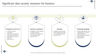 Significant Data Security Measures For Business