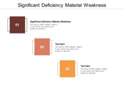 Significant deficiency material weakness ppt powerpoint presentation ideas outfit cpb