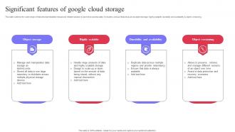 Significant Features Of Google Cloud Storage