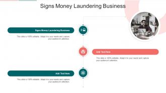 Signs Money Laundering Business In Powerpoint And Google Slides Cpb