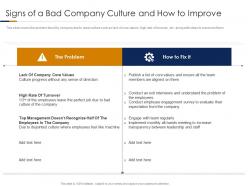 Signs of a bad company culture and how to improve building high performance company culture