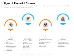 Signs of financial distress employees ppt demonstration